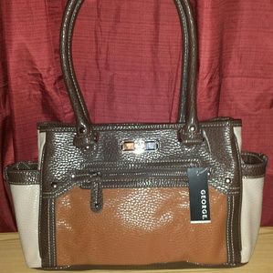 3 section neutral handbag satchel